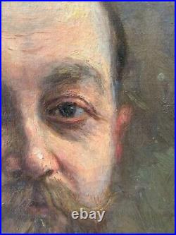 Huile sur toile signée MORINET et dédicace à SARRA 1913 Portrait d'artiste