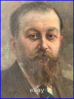 Huile sur toile signée MORINET et dédicace à SARRA 1913 Portrait d'artiste