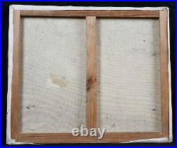 Huile sur toile signée représentant un paysage Lac de montagne France Barbizon