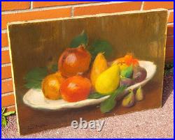JEAN DIFFRE. Nature morte au Fruits Peinture huile sur toile signé. XlXeme JEAN DIFFRE. Nature morte au Fruits Peinture huile sur toile signé. XlXeme