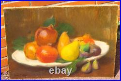 JEAN DIFFRE. Nature morte au Fruits Peinture huile sur toile signé. XlXeme JEAN DIFFRE. Nature morte au Fruits Peinture huile sur toile signé. XlXeme