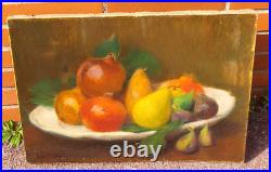 JEAN DIFFRE. Nature morte au Fruits Peinture huile sur toile signé. XlXeme JEAN DIFFRE. Nature morte au Fruits Peinture huile sur toile signé. XlXeme