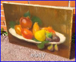 JEAN DIFFRE. Nature morte au Fruits Peinture huile sur toile signé. XlXeme JEAN DIFFRE. Nature morte au Fruits Peinture huile sur toile signé. XlXeme