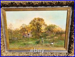 JEAN MICHEL GUSTAVE ANGLADE. Paysage Naturel. Peinture huile sur toile signée JEAN MICHEL GUSTAVE ANGLADE. Paysage Naturel. Peinture huile sur toile signée