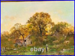 JEAN MICHEL GUSTAVE ANGLADE. Paysage Naturel. Peinture huile sur toile signée JEAN MICHEL GUSTAVE ANGLADE. Paysage Naturel. Peinture huile sur toile signée