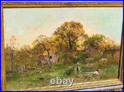 JEAN MICHEL GUSTAVE ANGLADE. Paysage Naturel. Peinture huile sur toile signée JEAN MICHEL GUSTAVE ANGLADE. Paysage Naturel. Peinture huile sur toile signée