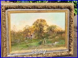JEAN MICHEL GUSTAVE ANGLADE. Paysage Naturel. Peinture huile sur toile signée JEAN MICHEL GUSTAVE ANGLADE. Paysage Naturel. Peinture huile sur toile signée