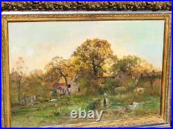 JEAN MICHEL GUSTAVE ANGLADE. Paysage Naturel. Peinture huile sur toile signée JEAN MICHEL GUSTAVE ANGLADE. Paysage Naturel. Peinture huile sur toile signée