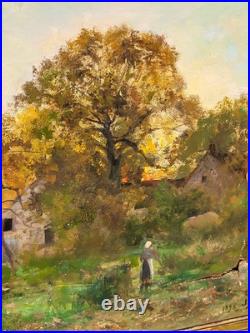JEAN MICHEL GUSTAVE ANGLADE. Paysage Naturel. Peinture huile sur toile signée JEAN MICHEL GUSTAVE ANGLADE. Paysage Naturel. Peinture huile sur toile signée
