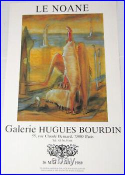 Jacques Le Noane (1928-2016) Composition Surrealiste Huile Sur Toile 1991 (14)