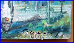 Jacques Le Noane (1928-2016) Composition Surrealiste Huile Sur Toile 1991 (14)