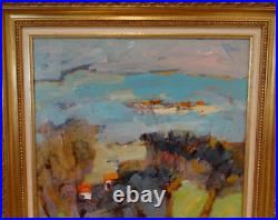 Jacques SAUZE (1925-2013), paysage beaujolais huile sur toile signée et encadrée