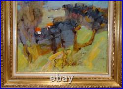 Jacques SAUZE (1925-2013), paysage beaujolais huile sur toile signée et encadrée