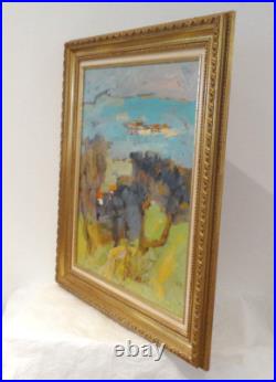 Jacques SAUZE (1925-2013), paysage beaujolais huile sur toile signée et encadrée