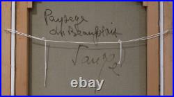 Jacques SAUZE (1925-2013), paysage beaujolais huile sur toile signée et encadrée