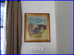 Jacques SAUZE (1925-2013), paysage beaujolais huile sur toile signée et encadrée