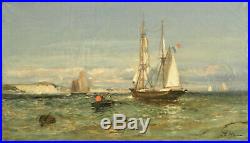 Jean Baptiste Olive(1848-1936). Huile sur toile Paysage marin- v895