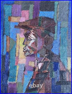 Jean Chevolleau (1924-1996)- Huile sur toile Portait Mr Thomasson 98 Paris