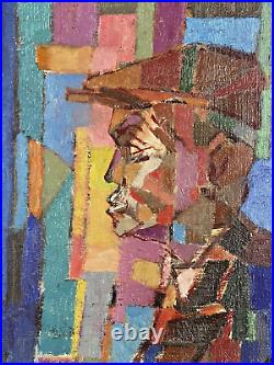 Jean Chevolleau (1924-1996)- Huile sur toile Portait Mr Thomasson 98 Paris