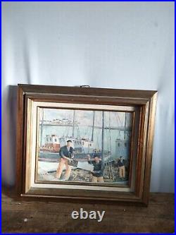 Jean Le Meur Marine Huile Sur Toile Peinture Tableau Paimpol Bretagne
