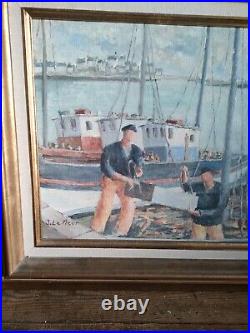 Jean Le Meur Marine Huile Sur Toile Peinture Tableau Paimpol Bretagne