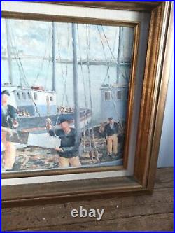Jean Le Meur Marine Huile Sur Toile Peinture Tableau Paimpol Bretagne