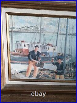 Jean Le Meur Marine Huile Sur Toile Peinture Tableau Paimpol Bretagne