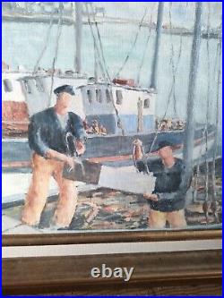 Jean Le Meur Marine Huile Sur Toile Peinture Tableau Paimpol Bretagne