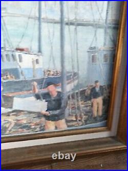 Jean Le Meur Marine Huile Sur Toile Peinture Tableau Paimpol Bretagne