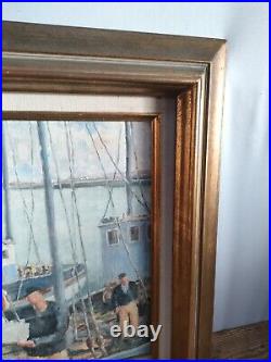 Jean Le Meur Marine Huile Sur Toile Peinture Tableau Paimpol Bretagne