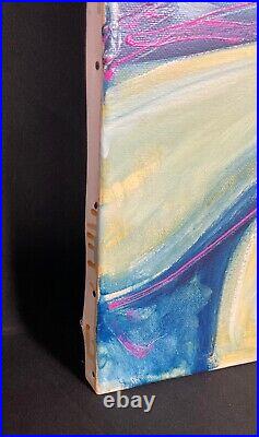 Joli tableau huile sur toile Pianiste 2013 signé Hrasarkos 80x60 cm