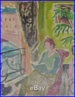 Jules CAVAILLES (1901-1977) Huile sur papier marouflée sur toile