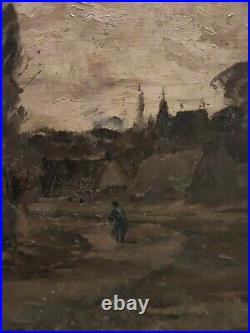 Jules DENEUX (1869-1895) tableau huile sur toile encadrement neuf