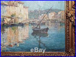 Jules RIBEAUCOURT huile sur toile ancienne tableau ancien Provence