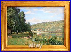 Jules Rousset tableau paysage Yonne impressionnisme Bourgogne Barbizon