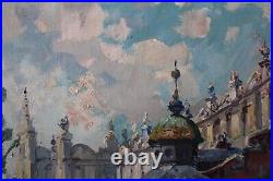 Juliusz SLABIAK (1917-1973) La Halle aux Draps de Cracovie Pologne