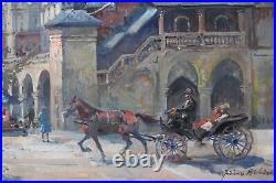 Juliusz SLABIAK (1917-1973) La Halle aux Draps de Cracovie Pologne