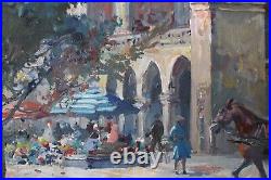 Juliusz SLABIAK (1917-1973) La Halle aux Draps de Cracovie Pologne