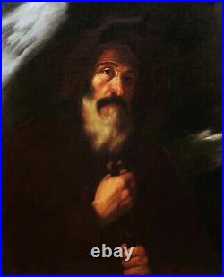 Jusepe de RIBERA tableau ancien portrait Saint François Paule italien espagnol