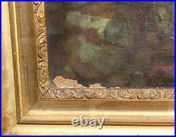 LUCIEN MENGAUD Paysage Campagnard Animé. Peinture huile sur toile signé. 1853 LUCIEN MENGAUD Paysage Campagnard Animé. Peinture huile sur toile signé. 1853