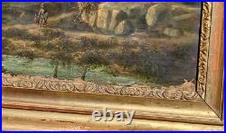 LUCIEN MENGAUD Paysage Campagnard Animé. Peinture huile sur toile signé. 1853 LUCIEN MENGAUD Paysage Campagnard Animé. Peinture huile sur toile signé. 1853