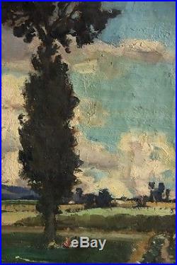 L'arbre isolé HST signée Claude RAMEAU (1876-1955) Saint-Thibault Loire Cher