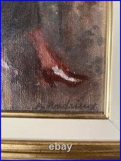 L'élégante au bar du bistrot parisien Alfred Louis Andrieux Huile sur toile