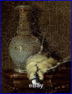 L'oiseau Mort. Charmante & Émouvante Toile 1849. L'école Française Signée J