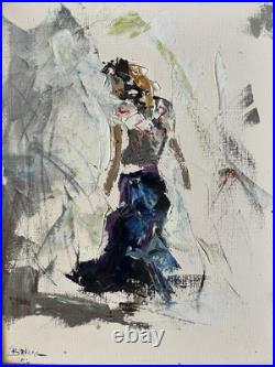 La Danseuse de Flamenco en 1954 Victor bruzac Huile sur toile La Danseuse de Flamenco en 1954 Victor bruzac Huile sur toile