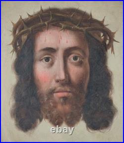 La Face Du Christ Sur Le Voile De Sainte Véronique Huile Sur Toile XIX SIÈCLE