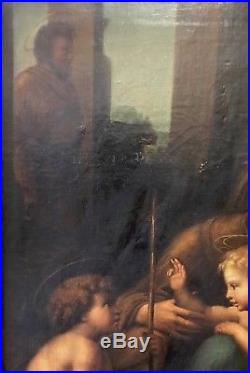 La Madone du divin amour Ecole Italienne du XIXe d'après Raphael Sanzio Urbino