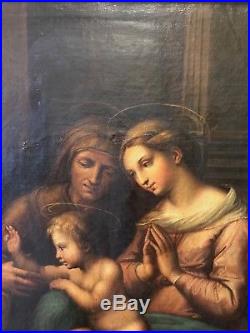 La Madone du divin amour Ecole Italienne du XIXe d'après Raphael Sanzio Urbino