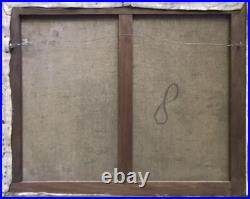 Landscape Scenariy Paris Bridge, Artist Gérard Cochet Antique Oil Canv painting