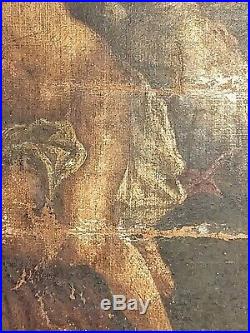Léda et le cygne école du XVIIIe siècle anonyme HST d'après Léonard de Vinci
